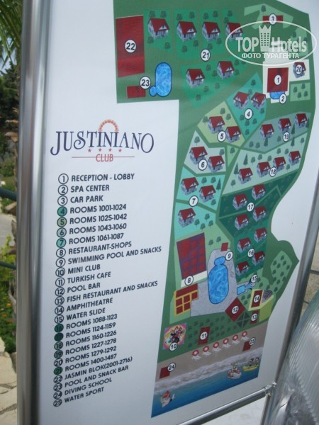 Justiniano club alanya 4 карта отеля